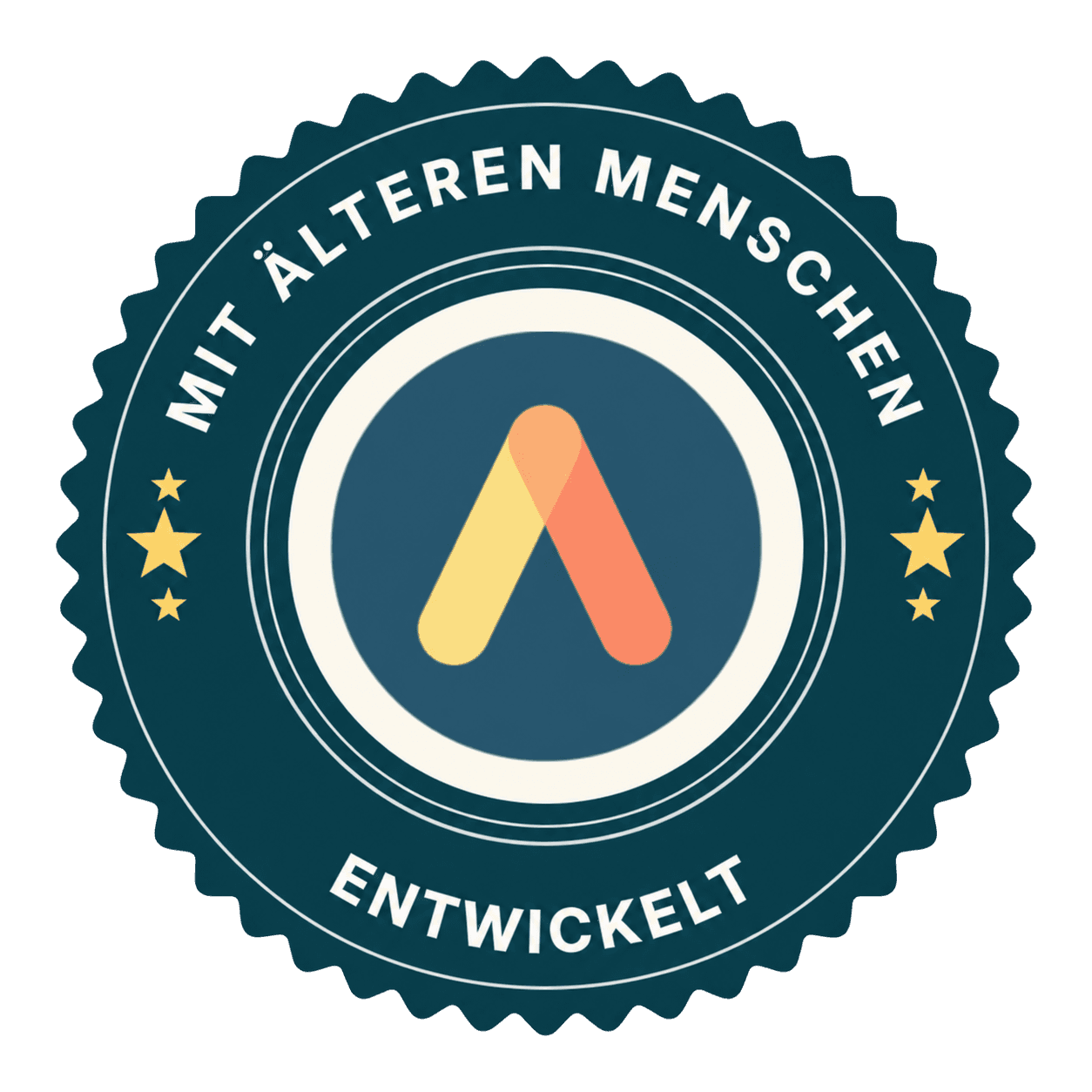 Siegel: Mit älteren Menschen entwickelt